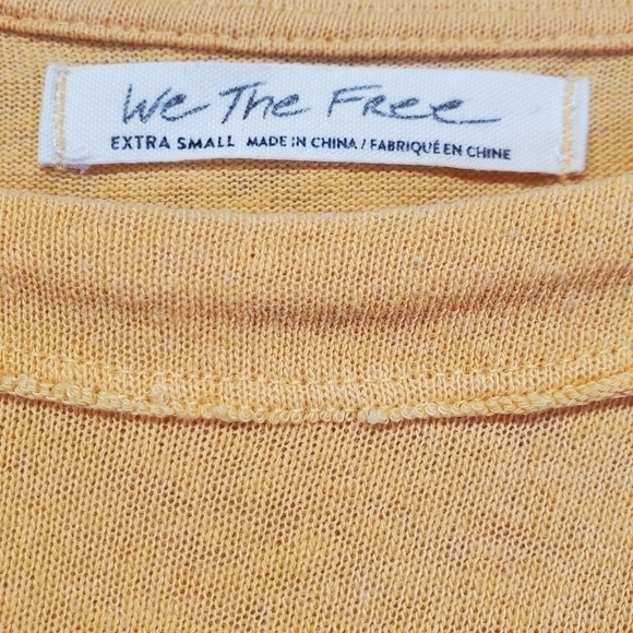 Nwot Free People Chill Out Cold Shoulder Long Sleeve Tee In Creamsicle - Picture 4 of 11